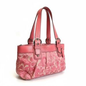 Y2k Coach Pleated Soho Pink Optic Signature Shoulder Bag Glam